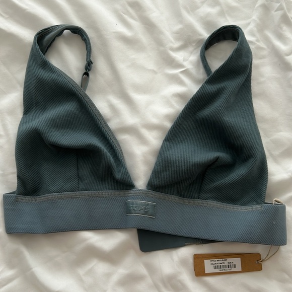 Skims Cotton Rib Plunge Bralette - Picture 5 of 7